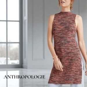 Anthropologie Tami Space Dyed Sleeveless Knit Tunic Top Autumn Melange Mock Neck